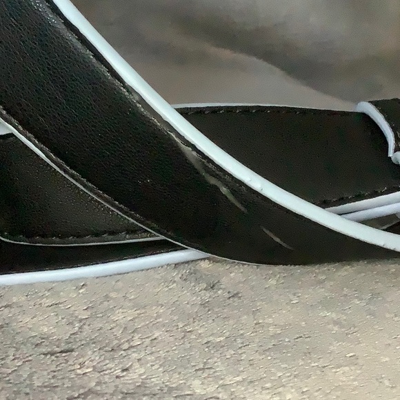 liv. by Olivia + Joy black leather crossbody with baby blue trim - Picture 8 of 12